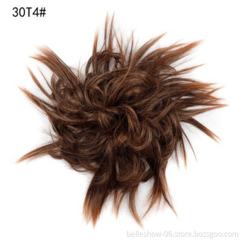 Xin Si Headwear accessories Synthetic curly elastic rubber band bun messy bun  wig bun